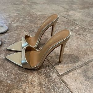 Gold Fashionnova Heels